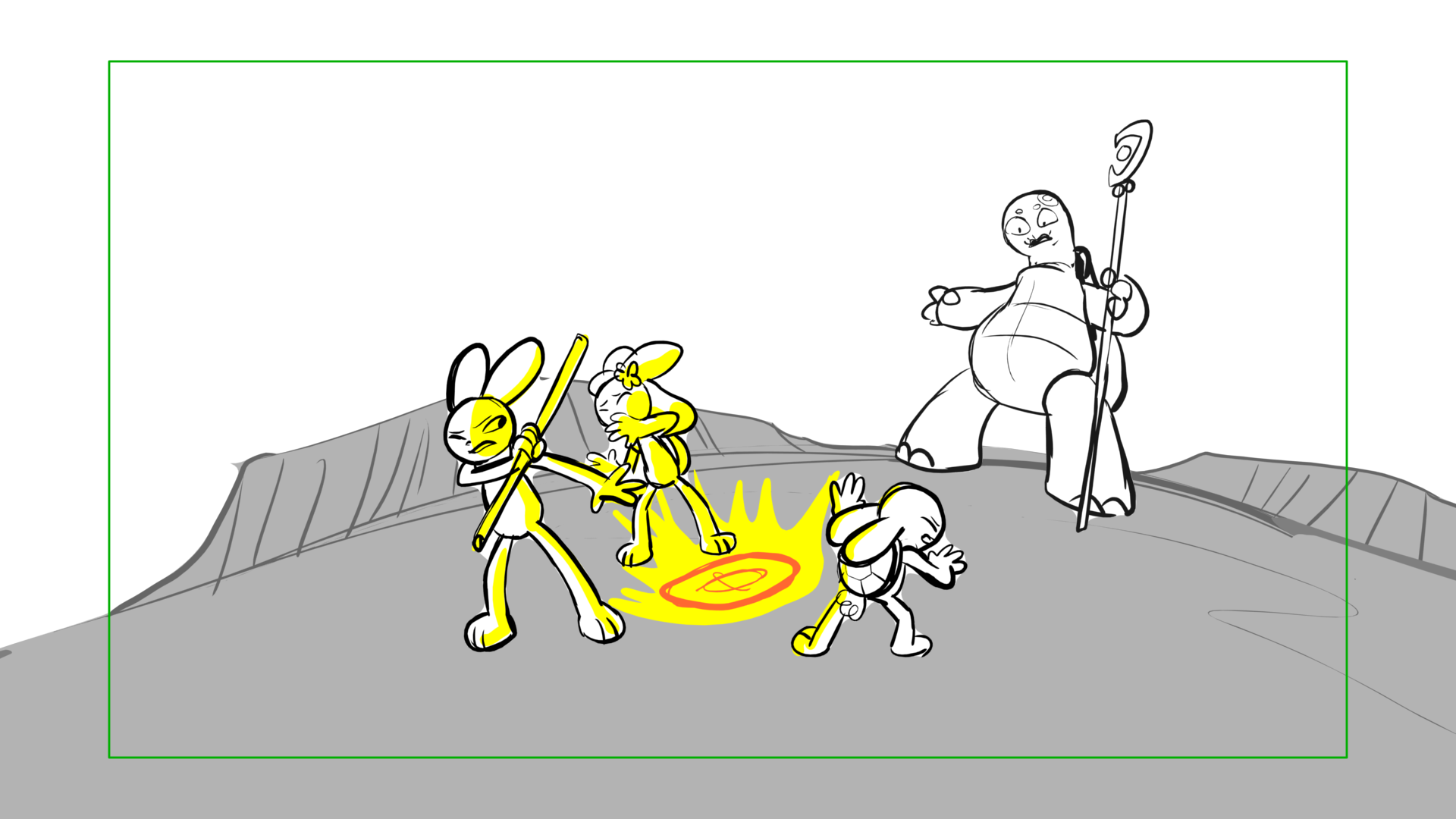 Venom Wars — Escena 25, panel 1, storyboard by Melissa Ballesteros